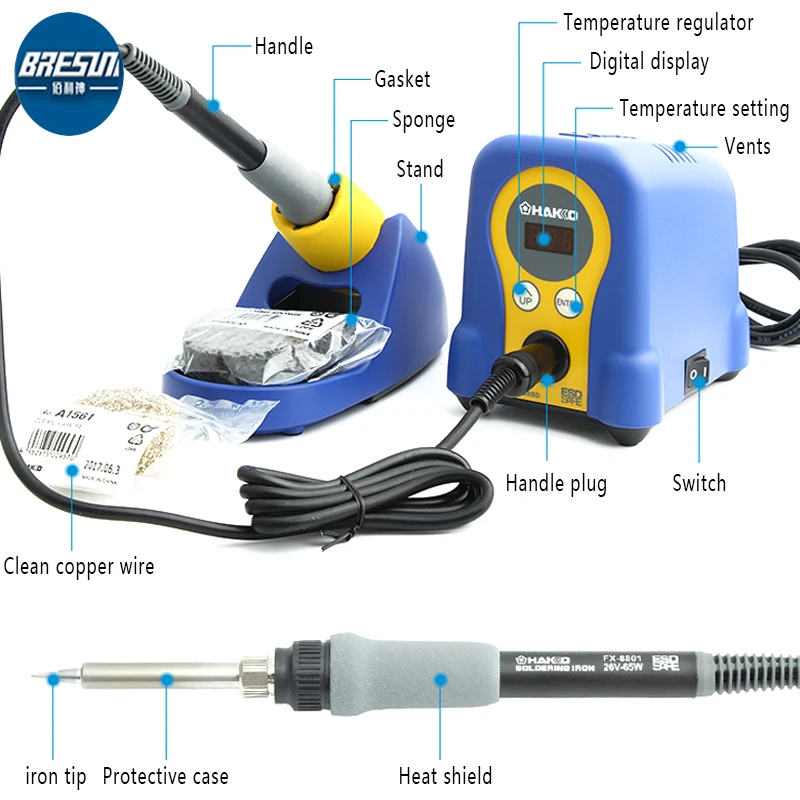 cheap stick welder Hakko FX888D Digital Soldering Station 220V 70W Adjustable Temperature High Quality Thermostat Upgraded Electric Soldering iron arc welders