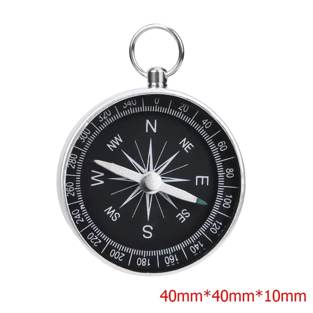 Portable Aluminum Emergency Compass Lightweight Outdoor Survival Compass Tourist Hiking Compass Camping Tools Equipment