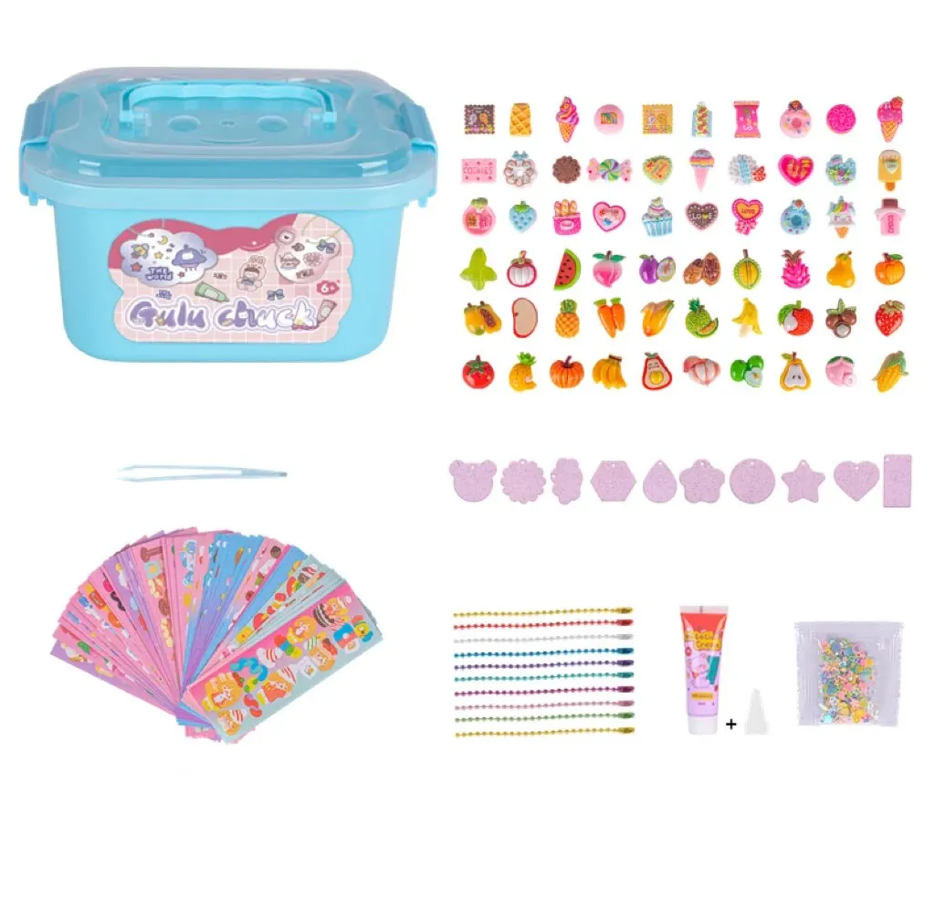 Cream Goo Ka Sticker Set Handmade Complete Children'S Educational Toy Storage Box Girl Gift 1pcs