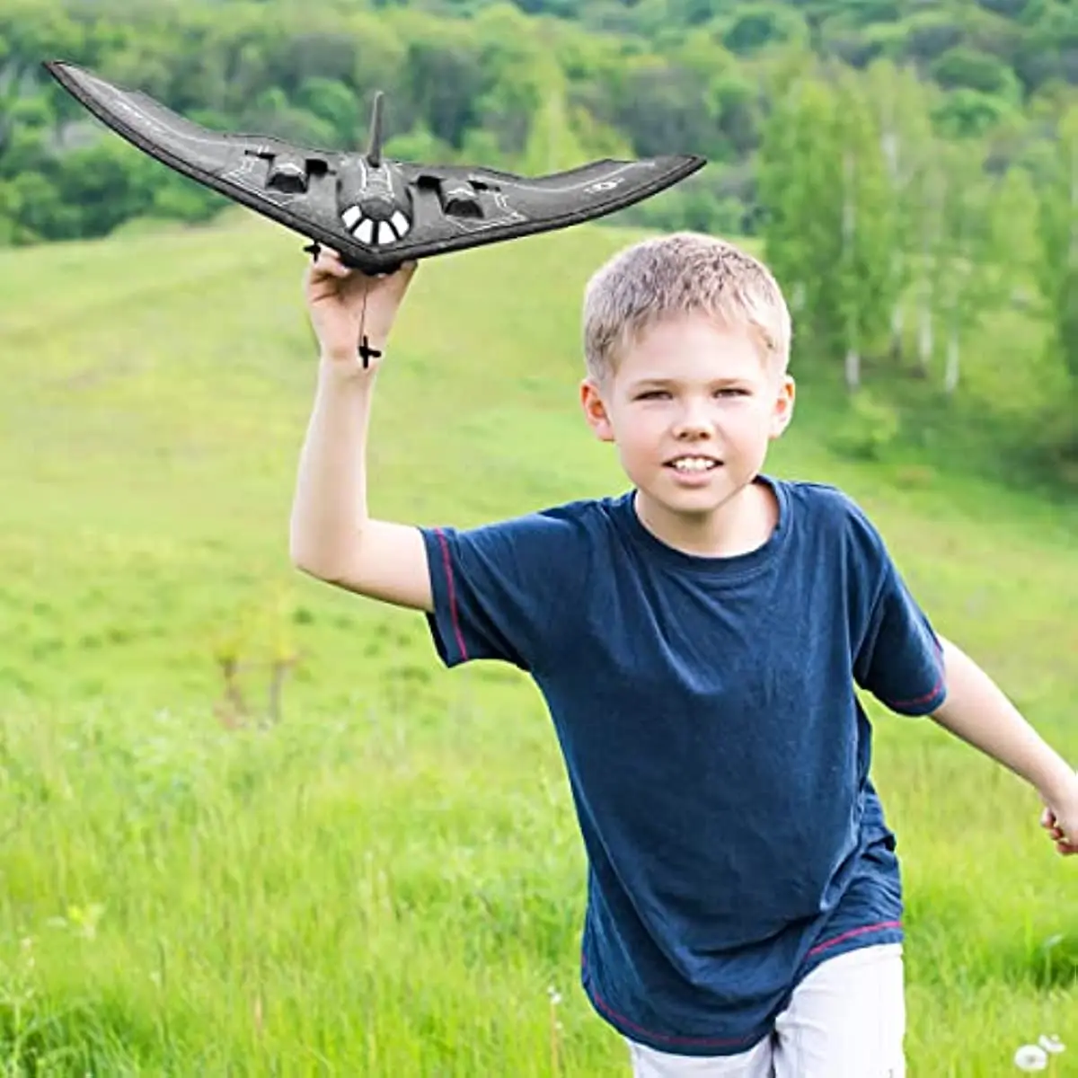 RC Airplane Remote Control B-2 Spirit Stealth Bomber Plane 2.4Ghz 2CH Foam Drone Ready To Fly Aircraft Toy for Kids and Adults 5