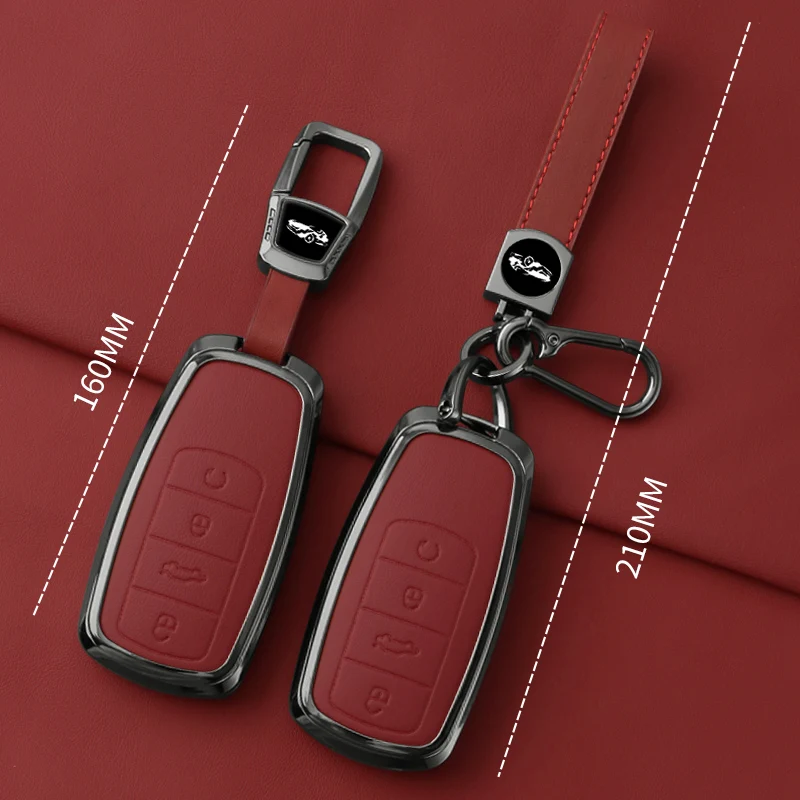 Metal Leather Car Key Case Cover For Chery Tiggo 8 Pro Tiggo 8plus New 5 plus 7pro Chery 7 Pro Max Omoda 5 C5 Modod Shell key case key case cover car key shell