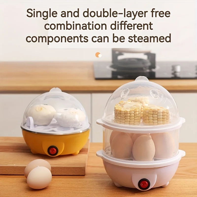 US Plug Multi Functional Electric Cooking Pot, Egg Cooker, Household Breakfast Machine, Automatic Power Off of Egg Steamer