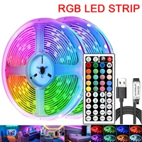 RGB Led Strip Lights with Remote Control Tape Lights Led Wall Room for Home Bedroom Party Decor TV Backlight 1