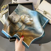 100% Natural Silk Square Scarf Women Hairband Foulard High Quality Bandana Scarves Female Neckerchief Headkerchief Shawl Wrap - Image 4