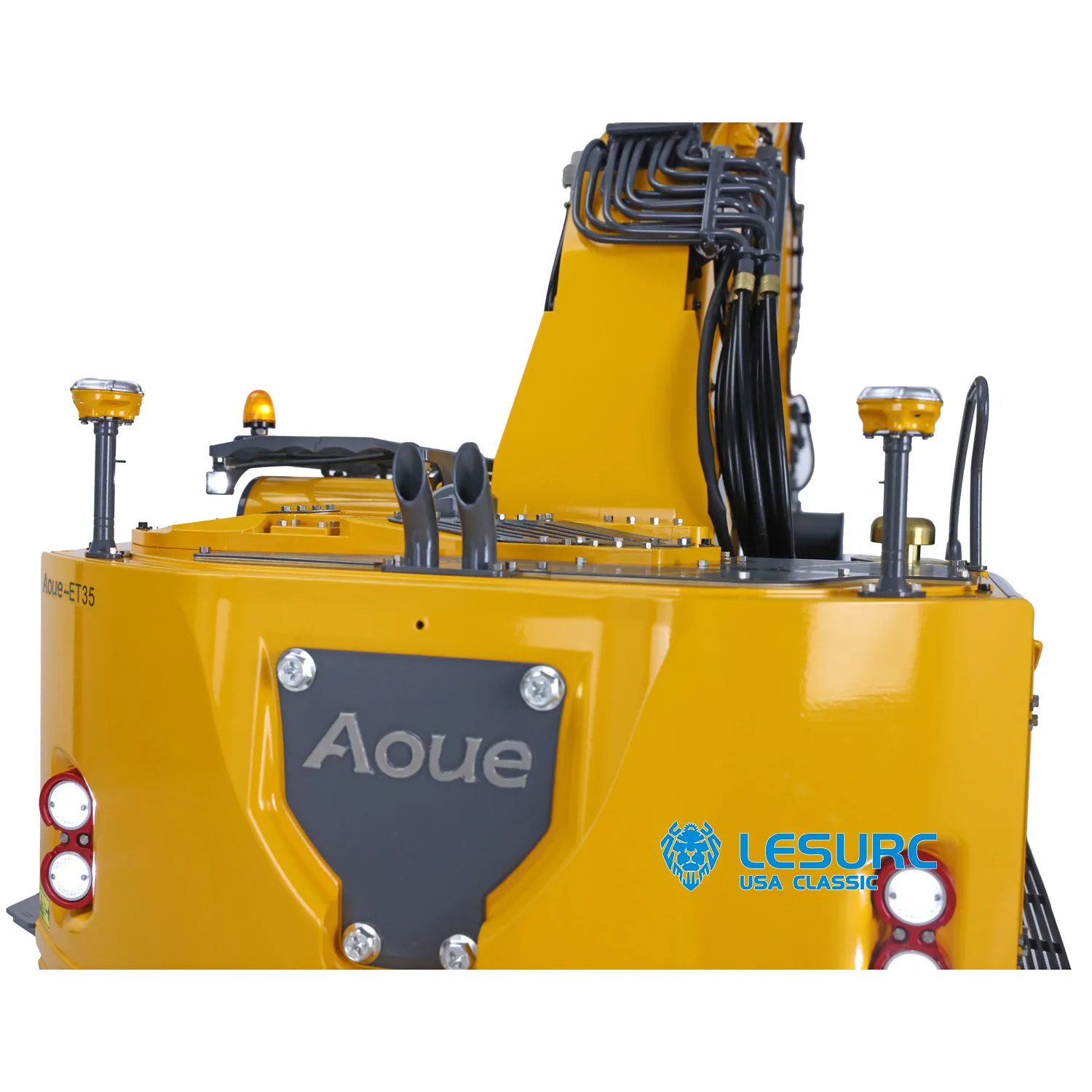 S7f40c6ab17664b47b7995a12eae992b1V LESU 1/14 Aoue ET35 metalowa koparka koparka RC hydrauliczna Model zawór pompy gąsienic zabawki dla chłopców zabawki ciężka maszyna RC