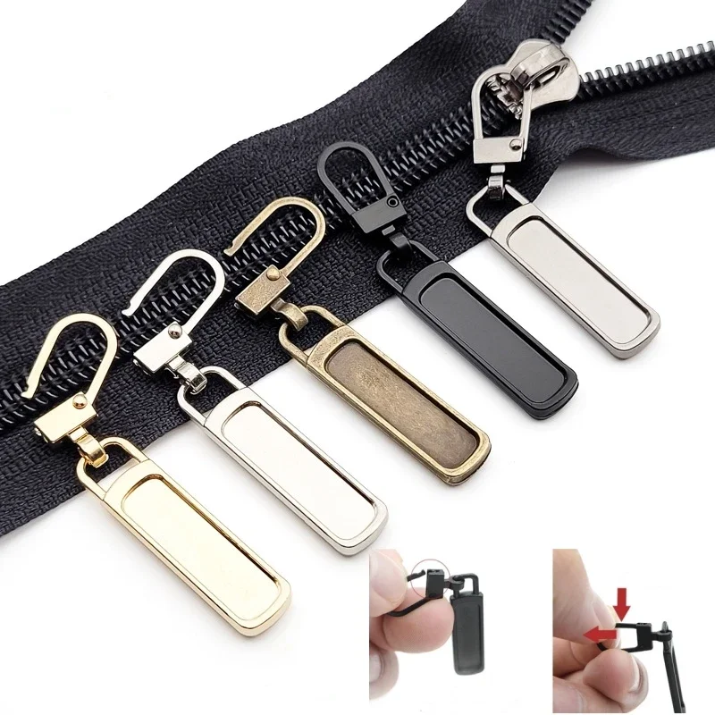 

Detachable Zipper Puller Universal Replacement Tab Zippers Head Sliders Repair Kit for Suitcases Bags Clothing DIY Sewing Craft