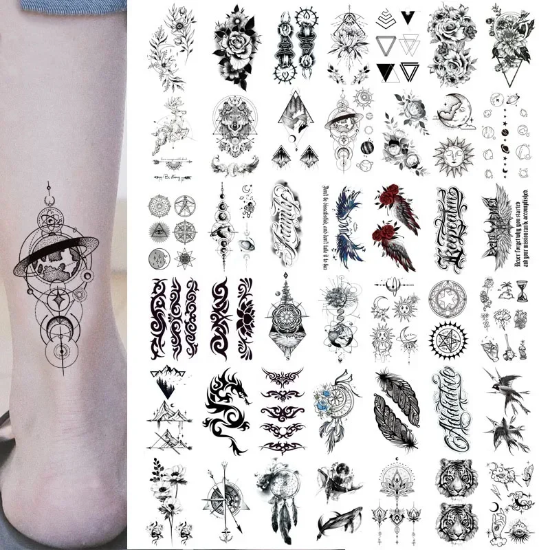 

Tattoo Sticker Butterfly Flower Temporary Sleeve Tattoo Waterproof Sexy Body Art Fashion