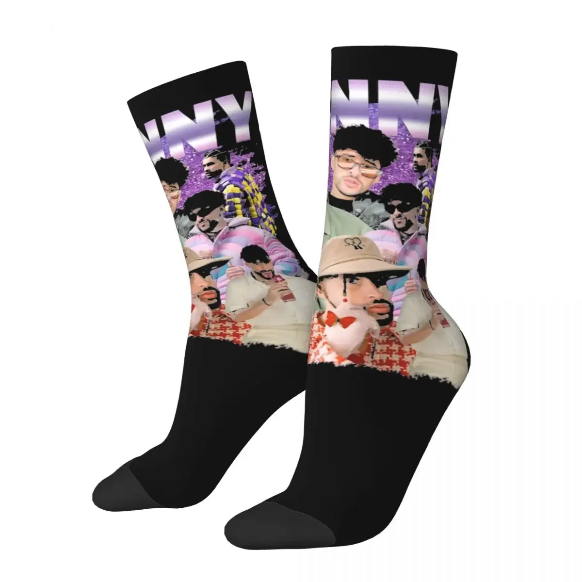 

Autumn Winter Crazy Design Men's Women's Bad Bunny Socks Breathable Skateboard Socks