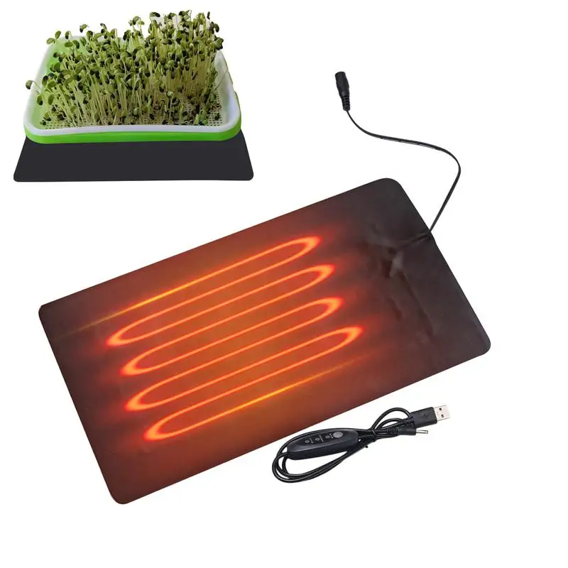Seedling Heating Mat 8.5W Waterproof Plant Seed Germination Propagation Clone Starter Pad USB plant heating pad Garden Supplies