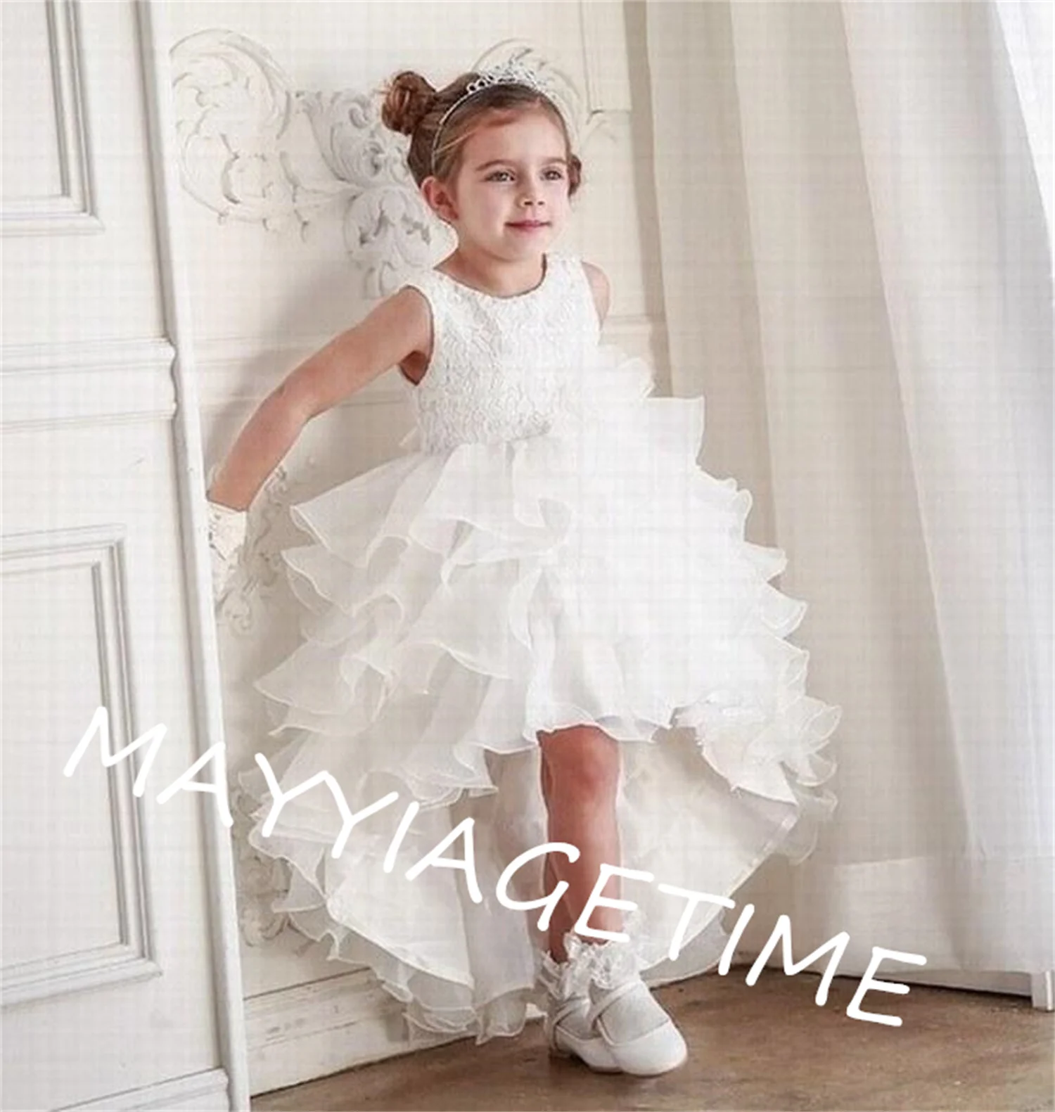 

Princess Dress Puffy Flower Girl Dresses A-Line Comunion Dresses Flower Girl Dresses for Wedding Robe Ceremonie Fille