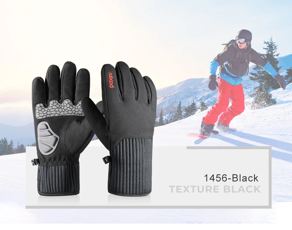 Guanti termici invernali impermeabili antivento touch screen guanti caldi - per guida, ciclismo, equitazione, corsa, sport all'aria aperta, per donne e uomini, colore: Nero (XXL