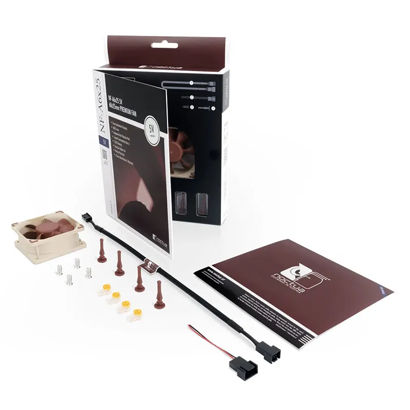 Noctua Nf-a6x25 60x60x25 mm 12v 5v 3pin 4pin Pwm Controle de Temperatura Inteligente Sso Magneticamente Estável Rolamento 6cm Ventilador - Imagem 4