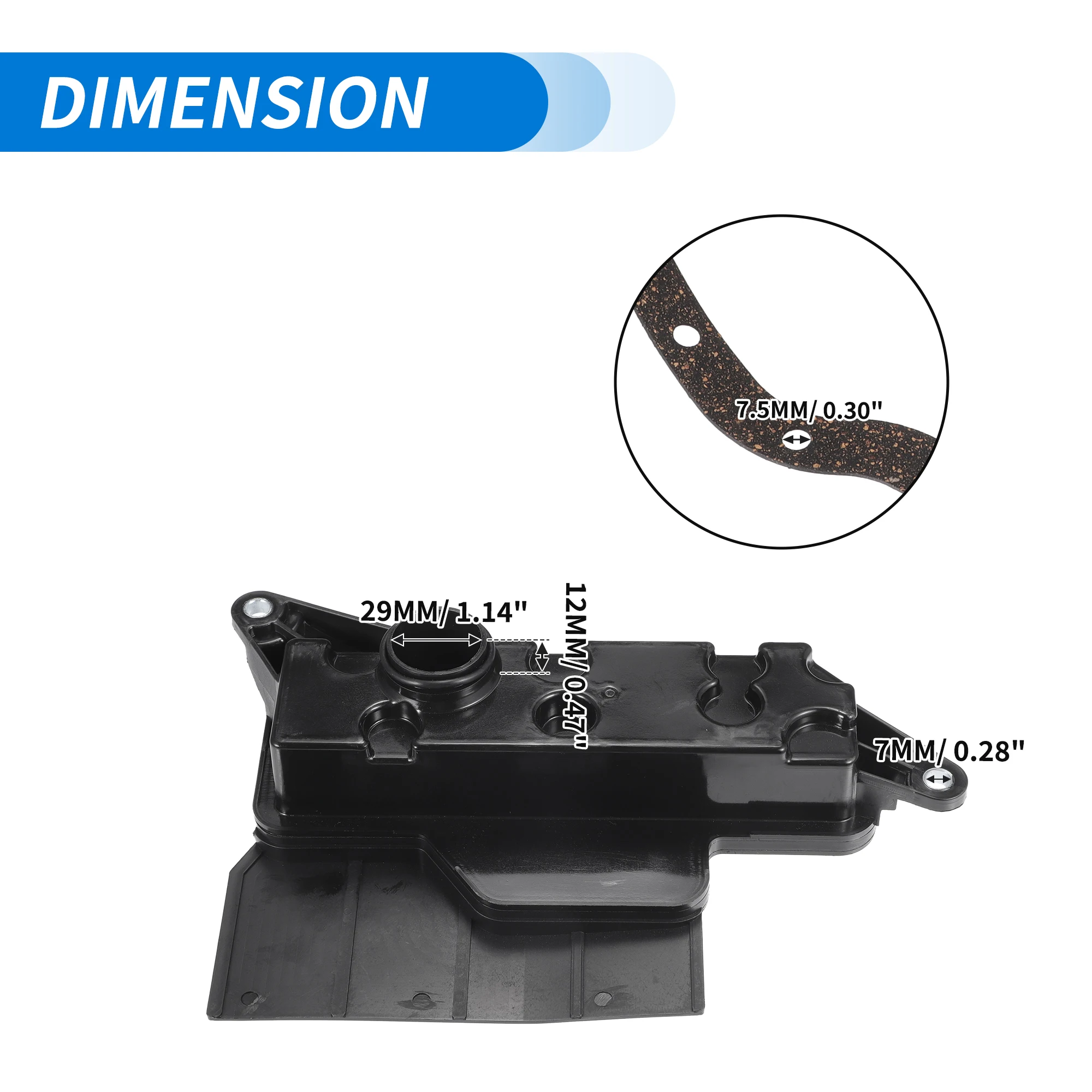 UXCELL Automatic Transmission Filter Kit CVT Oil Cooler Filter Oil Pan Gasket Kit for Toyota Avalon 2007-No.3533048020