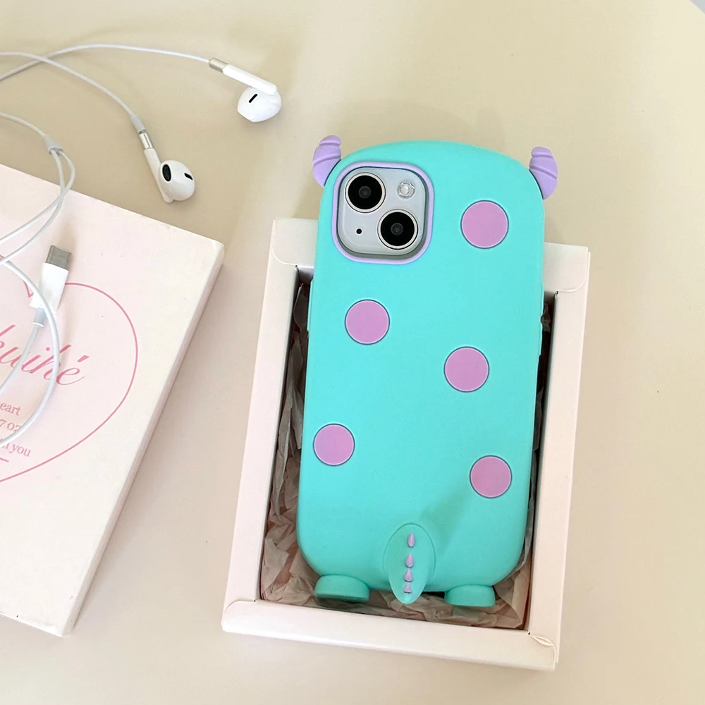 Funny Cartoon Monsters Dinosaur Silicone Case with Stand Holder