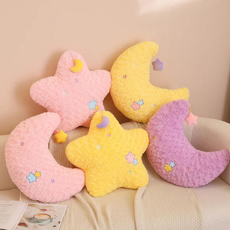 Kawaii Therapy Star Moon Soft Candy Pastel Pillow