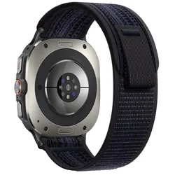 Nylon Loop Sport Strap - Breathable Replacement Wristband for Smartwatch Accessories (20 Black blue)