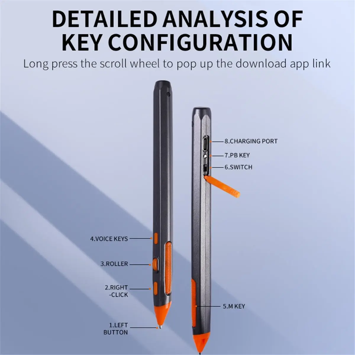 A10R 2-in-1 무선 필기펜 마우스 AI 음성 번역 Type-C 듀얼 모드 2.4G+블루투스 PPT 플립 데스크탑 노트북용