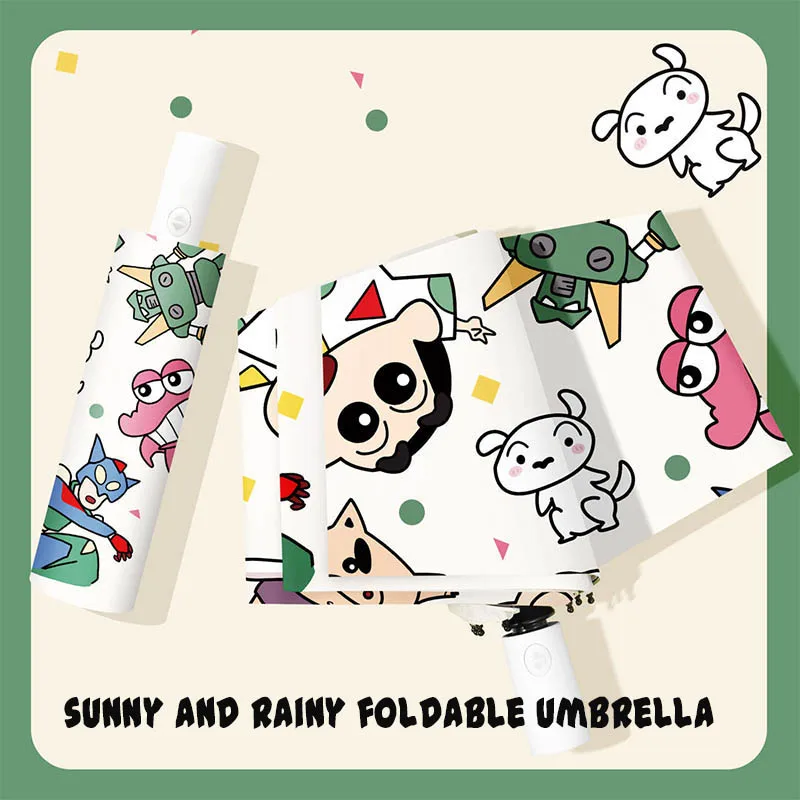 

Kawaii Crayon Shin-Chan Anime The New Fold Sunny Rain Universal Sun Protection Shade Umbrella Portable Automatic Life Supplies