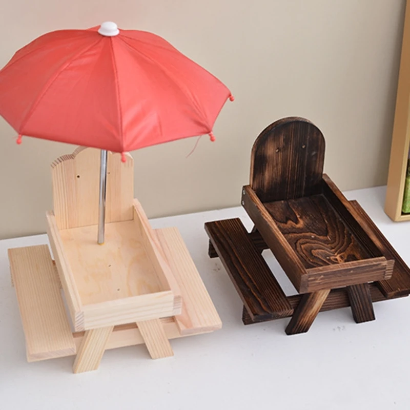 

Outdoor Squirrels Feeders Water Feeding Set Miniature Feeding Table Easily to Use Outdoor Bird Drink Feeding Tool