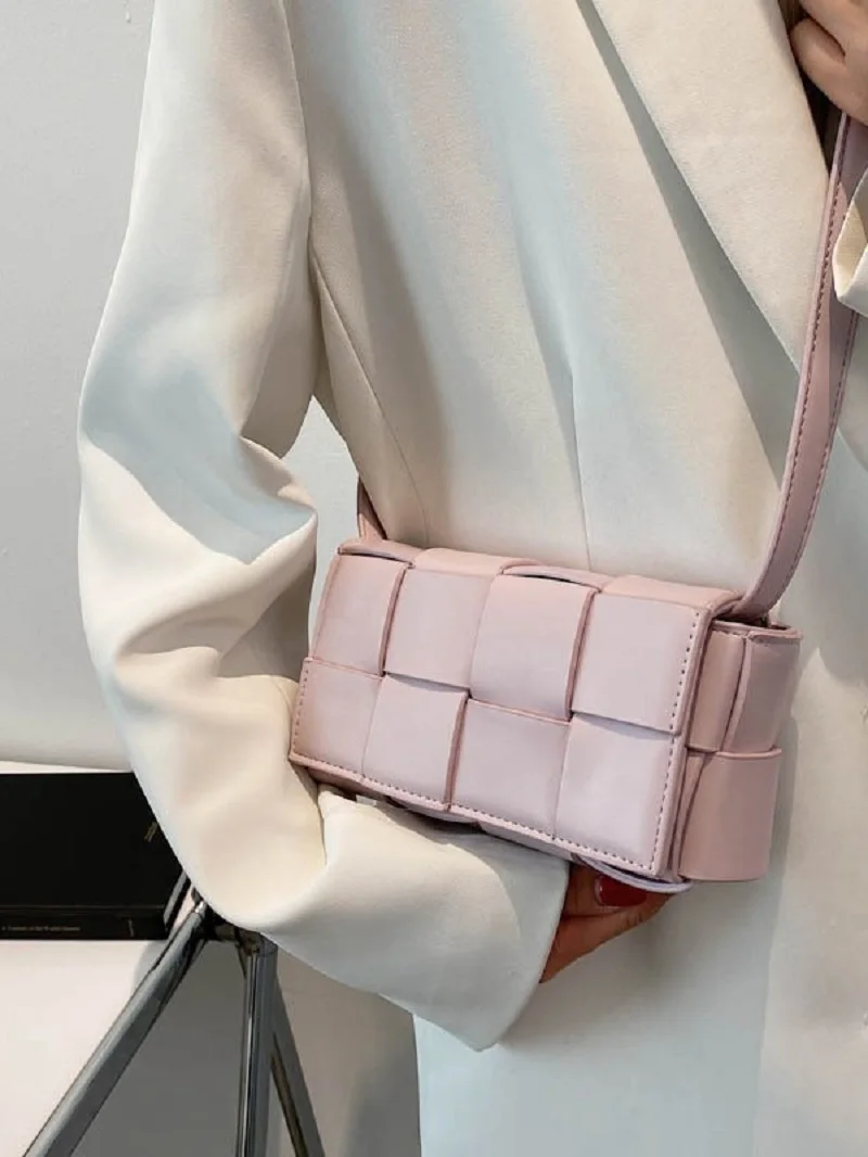 2024 Luxury Woven Tote Women's Handbags Designer Large Shoulder Bags for Women Fashion PU Shopper Purses Composited Bag Clutch