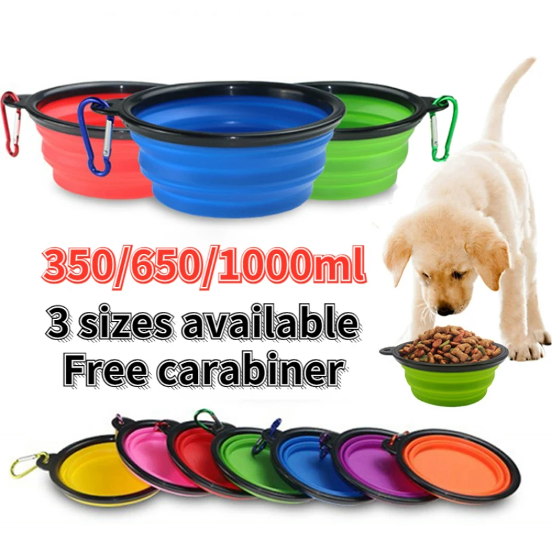 350mlLargeCollapsibleDogBowlTravelAccessoriesPuppyFoodDish