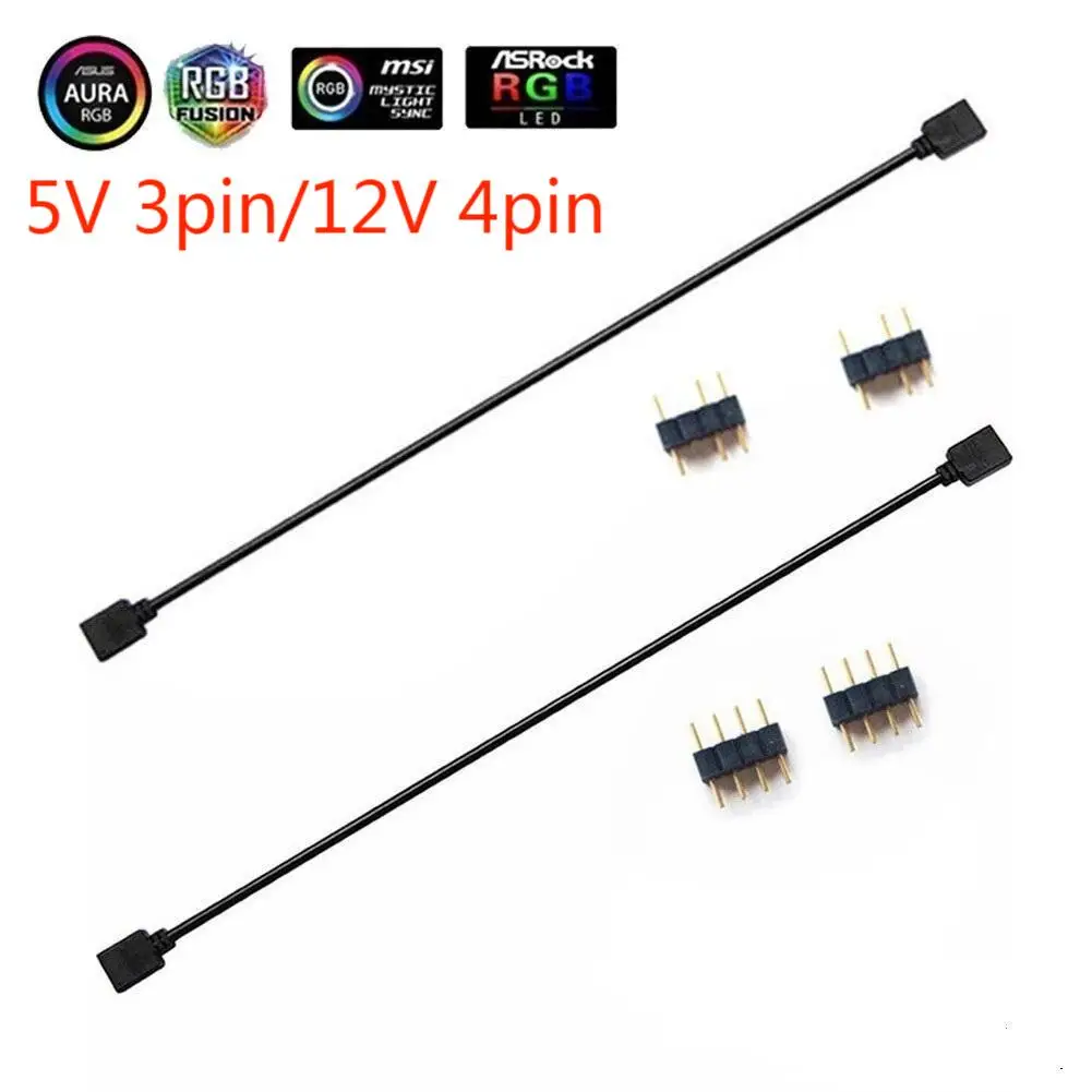 

5V 3 Pin Computer Motherboard Extension Cable 12V 4Pin RGB / 5V 3Pin ARGB SYNC HUB Splitter Connector for PC Computer Chassis