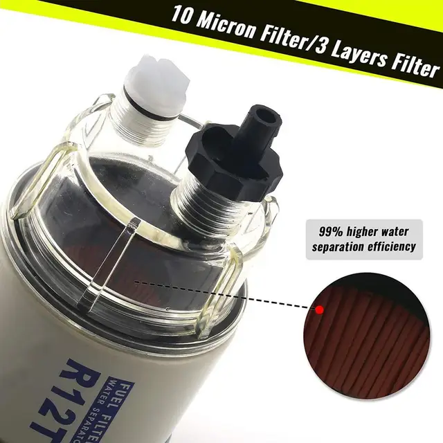 Auto Öl-wasser Separator R12T Ersatz Öl Wasser Separatoren Papier Filter  Element Für Verschiedene Marine Fahrzeuge Zubehör - AliExpress