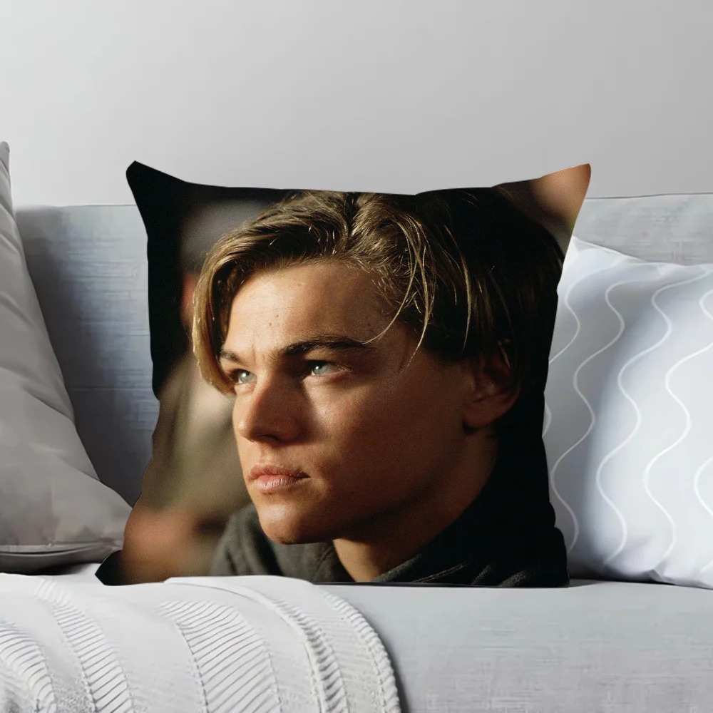 

Pillowcase L-Leonardo DiCaprio Short Plush Pillow Cases for Bed Sofa Cushion Cover 45x45cm Fall Decoration Duplex Printing 45*45