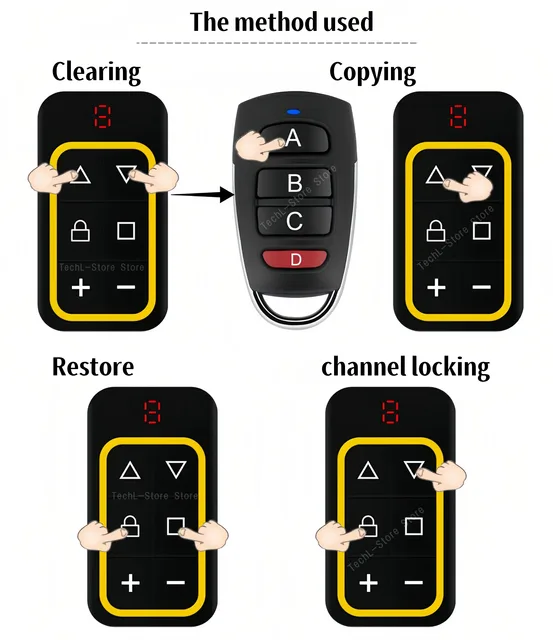 Multi Frequency 300-915MHZ Garage Door Remote Control Copy Duplicator 433mhz 868mhz Garage Remote Multi Brand Remote Control 3