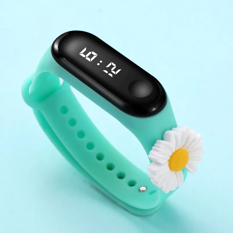 New Xiaomi LED Flower Cute Cartoon Waterproof Sports Bracelet Touch Anime Character Mickey Luminous Cartoon Watch Birthday Gifts 2