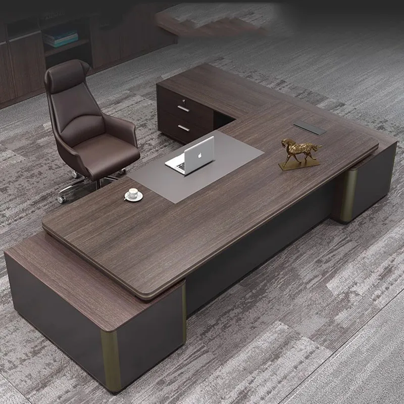 Work Modern Executive Desk L Shape Setup Laptop Meeting Conference Tables Desktop Console Escritorio Con Cajones Furniture Desk um02 usb omni directional condenser microphone mic for meeting business conference computer desktop laptop pc voice chat video games live broadcast sound pick up