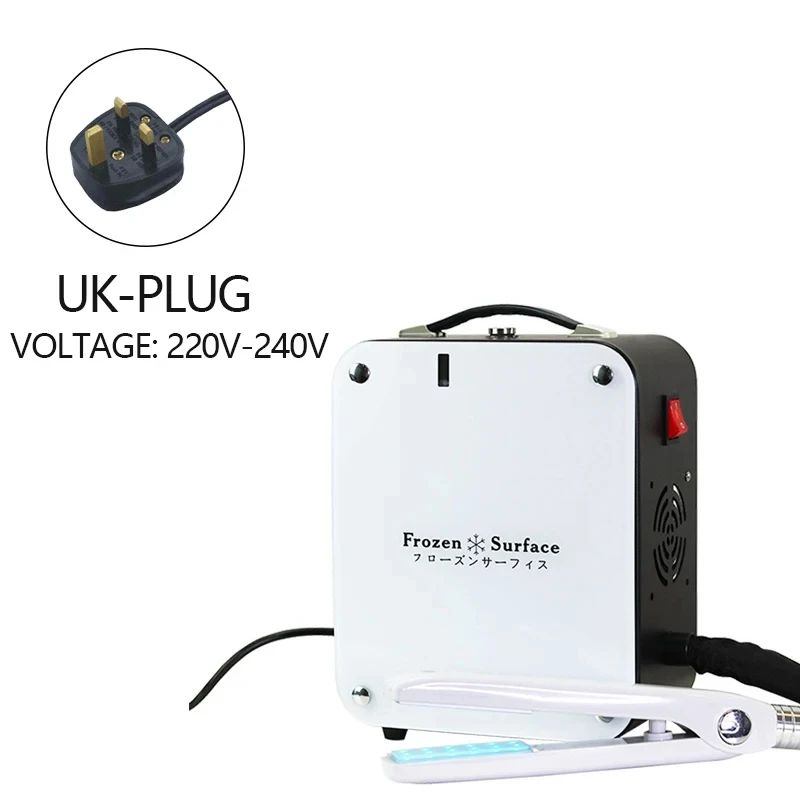 Ice Cold Frozen Cryotherapy Flat Iron Clip Hair Care Machine