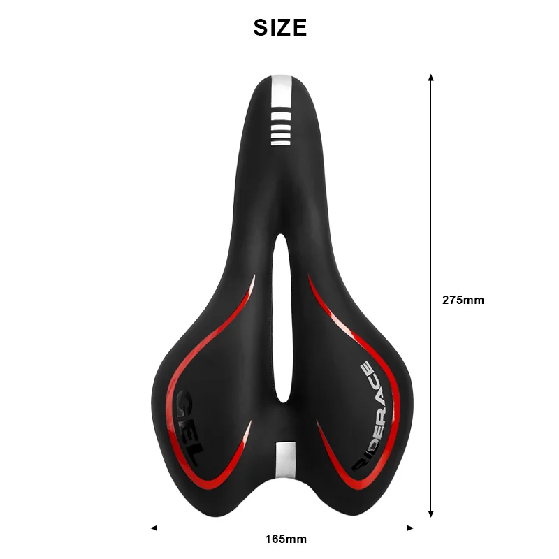 Silicone Cushion PU Leather Shockproof Gel Bicycle Saddle