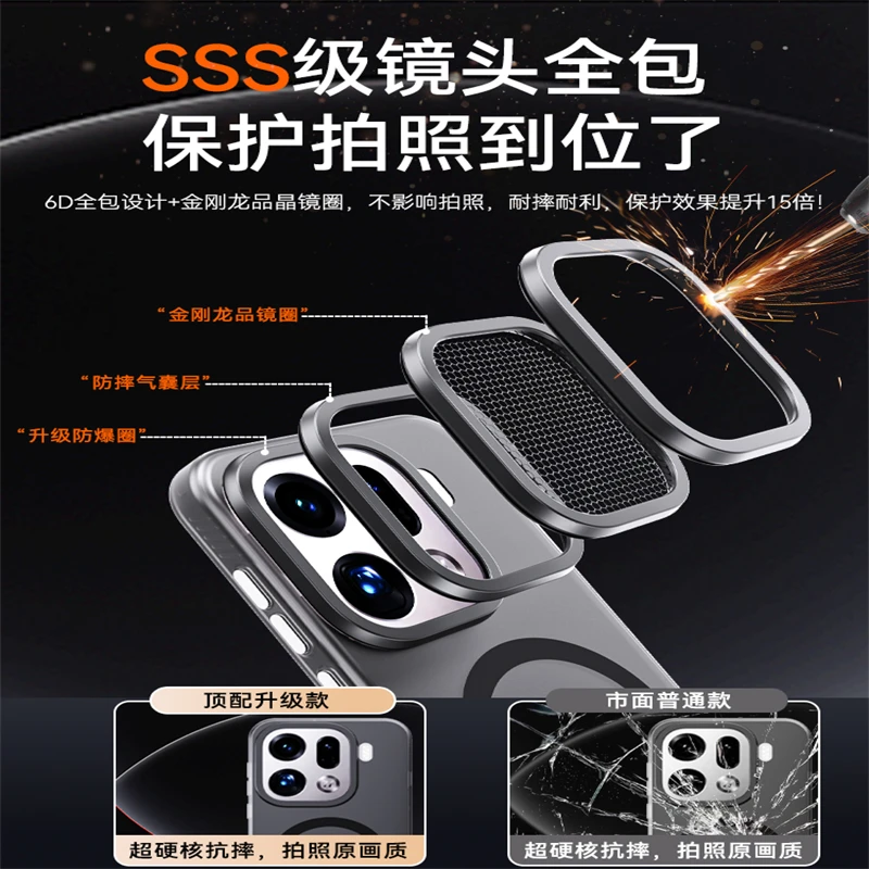 Matte Translucent Magnetic Ring Armor Case - Frosted Anti-Fingerprint Back Cover Shell