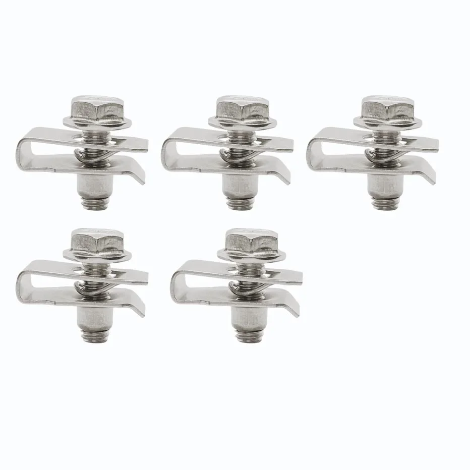 10pcs (5sets) Stainless Steel Car Body Bolts U-nut Clips M6 M5 M4 M8 Fender Retainer Fastener Leaf Spring Nuts