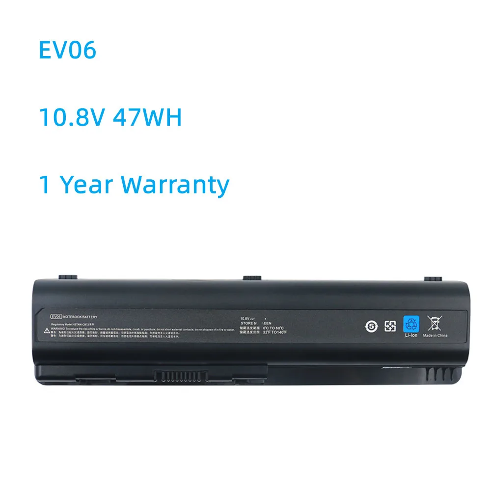

EV06 47WH Laptop Battery for HP Pavilion DV4 DV5 DV6 for Compaq Presario CQ50 CQ71 CQ70 CQ61 CQ60 CQ45 CQ41 CQ40 HSTNN-LB73