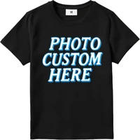 Pour lui votre propre logo confort été t-shirt Photo personnalisé ici à manches courtes marque personnalisé Oneck respirant t-shirt 1