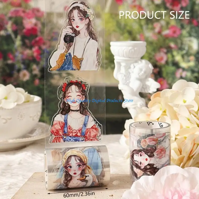 U2JE 4PCs Clear Person 스크랩북 녹음 예술적 스토리텔링 및 발사체 저널을 위한 사전 설계된 위치