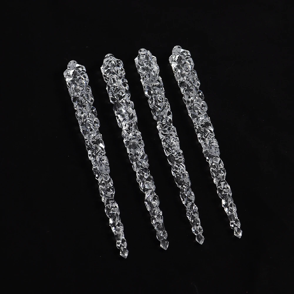 6pcs 15cm Christmas Decoration Simulation Ice Xmas Tree Hanging Artificial Clear Fake Icicle Winter Party Home Decor Navidad