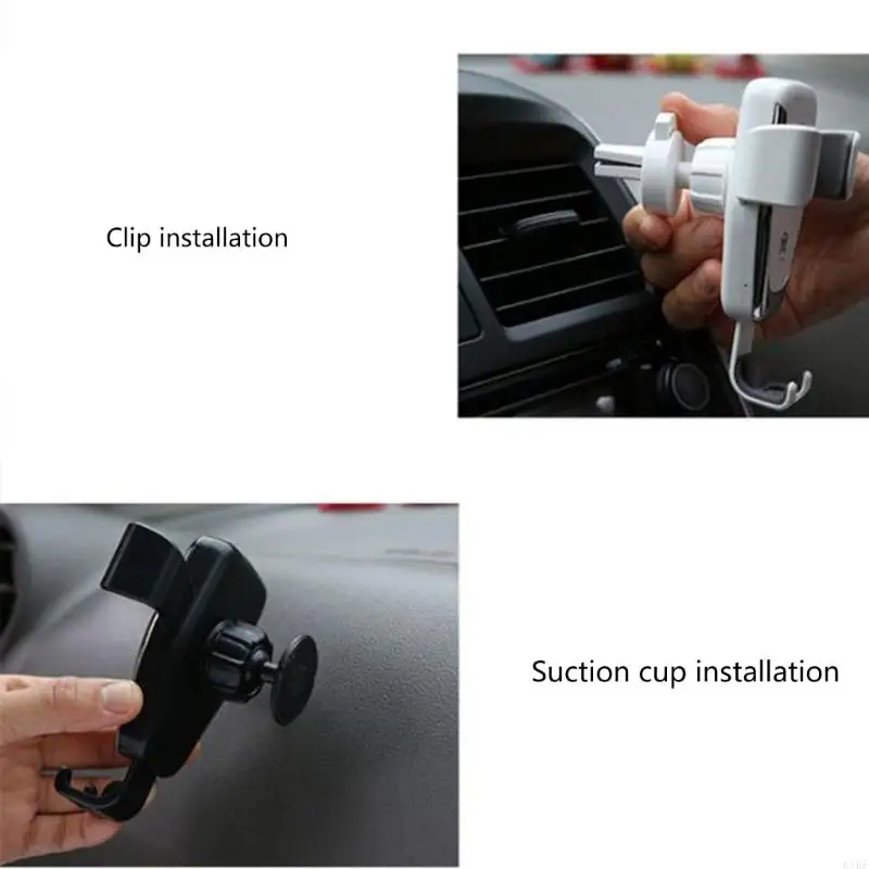 Universal Wireless Charging Car Phone Holder with Auto Clamp & 360° Rotation