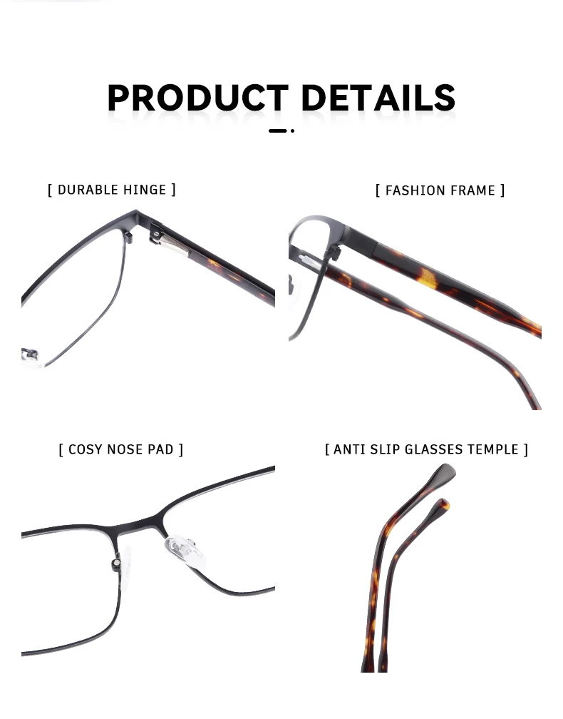 Kansept Women's Full Rim Square Alloy TR 90 Reading Glasses 2