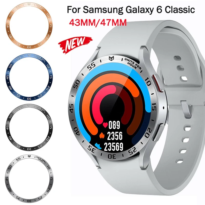 

Металлическое кольцо-Обложка для Samsung Galaxy Watch 6 Classic, 47 мм, 43 мм