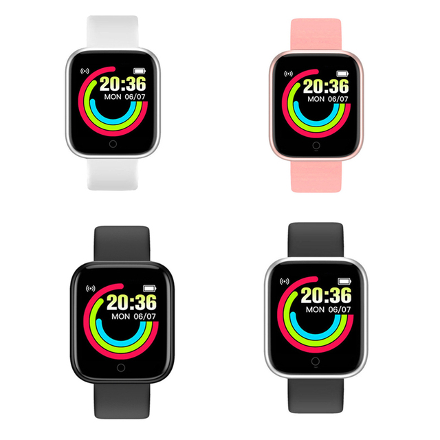 Y68 Smart Watch Men Women Fitness Tracker Sports Smartwatch D20 Heart Rate Monitor Bluetooth Wristwatch for IOS Android