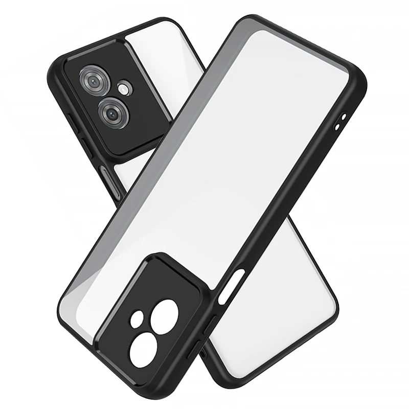 Transparent Shockproof PC+TPU Back Cover Case