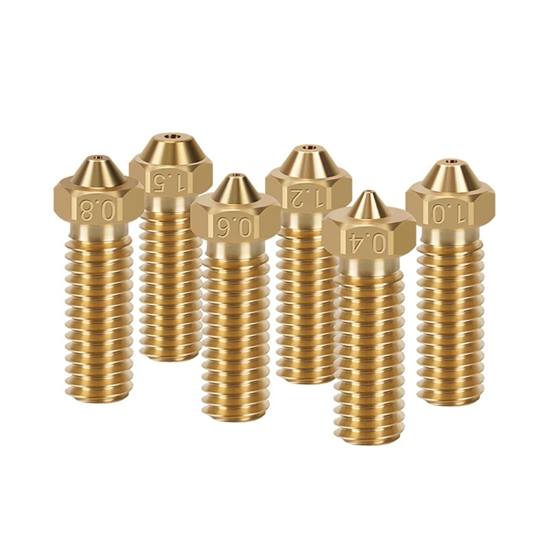 0.4/0.6/0.8/1.0/1.2/1.5mm Top quality Brass Volcano Nozzle for 3D printer hotend Dropship