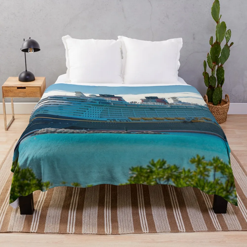 

DCL's Fantasy at Castaway Cay, Bahamas Throw Blanket Luxury Brand Blanket Vintage Blanket manga