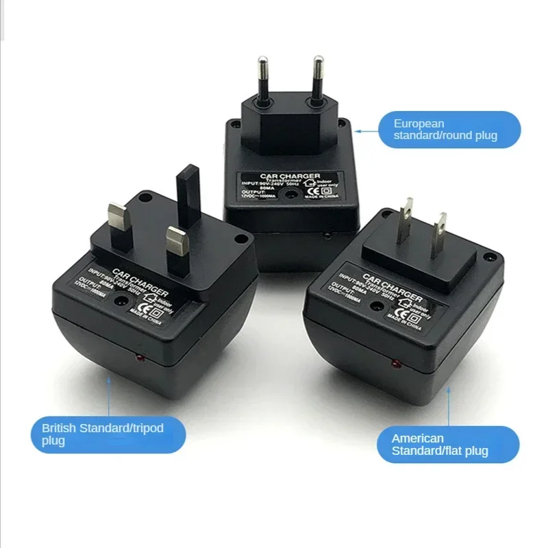 AC Adapter with Car Socket Auto Charger EU Plug 220V AC To 12V DC for Car Electronic Devices Auto Accessories Home Use - 3