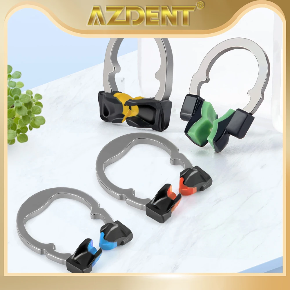AZDENT Dental Sectional Matrix System Set New Contoured Matrices Clip Ring Bands Wedge Knife Dentis Wedges Plastic Kit_voghion.com
