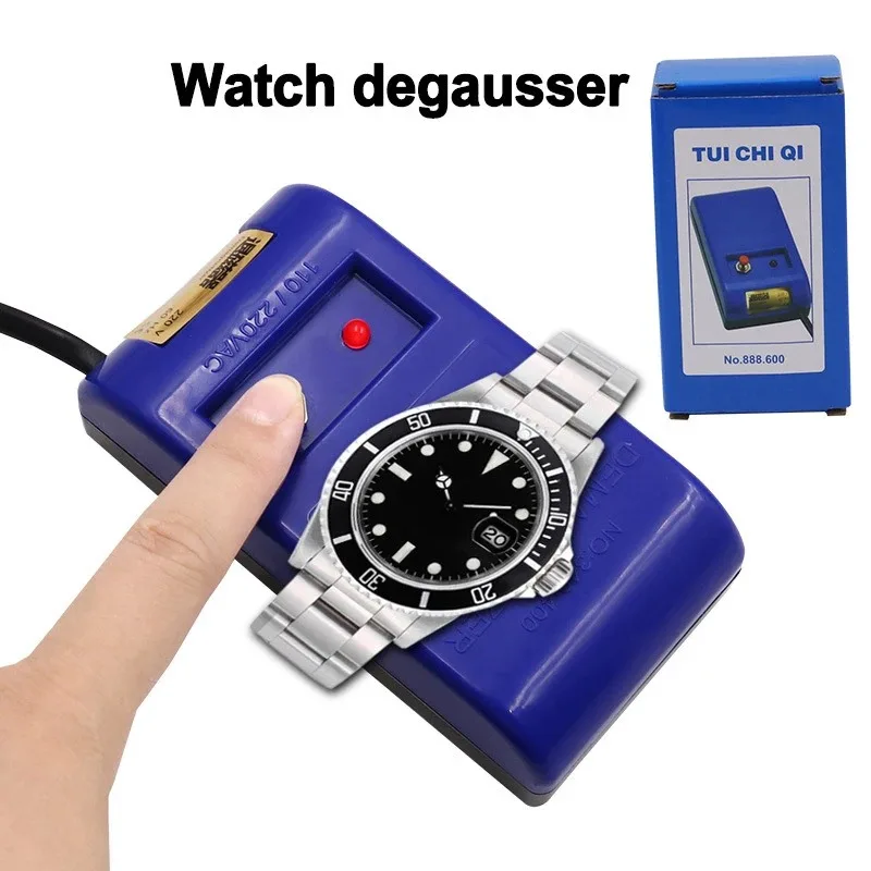 Watch Demagnetizer Electrical Mechanical Quartz Watch Repair Tool Demagnetize Time Correceing for Watchmaker EU Plug