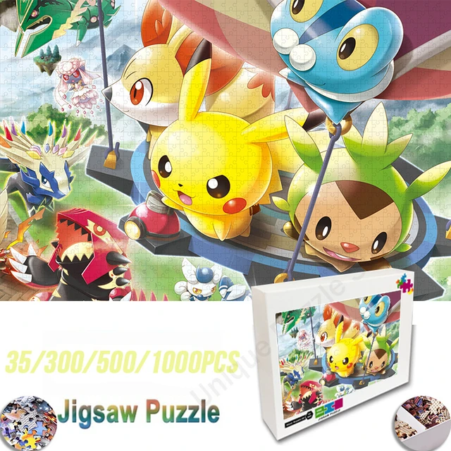 Pikachu quebra-cabeças 1000 peças de madeira quebra-cabeça jogos pokemon montagem  quebra-cabeças brinquedos crianças jogos educativos brinquedo - AliExpress